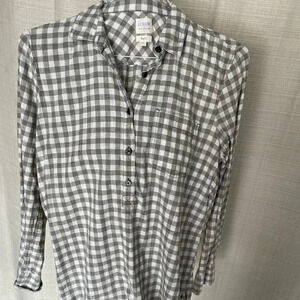 COPY - Women's J. Crew Boy Fit Zip Up Flannel Shirt - Sz. M